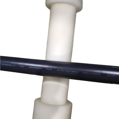 Power Cable for Cable Chain System Type: PUR 3X70+3X12mm2 600/1000V